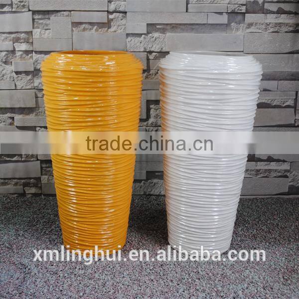Cheapest China factory unique flower pot for hotel decoration