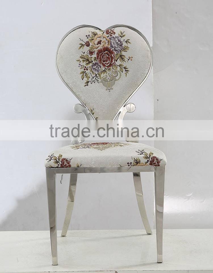 New design stainless steel dining chair for living room