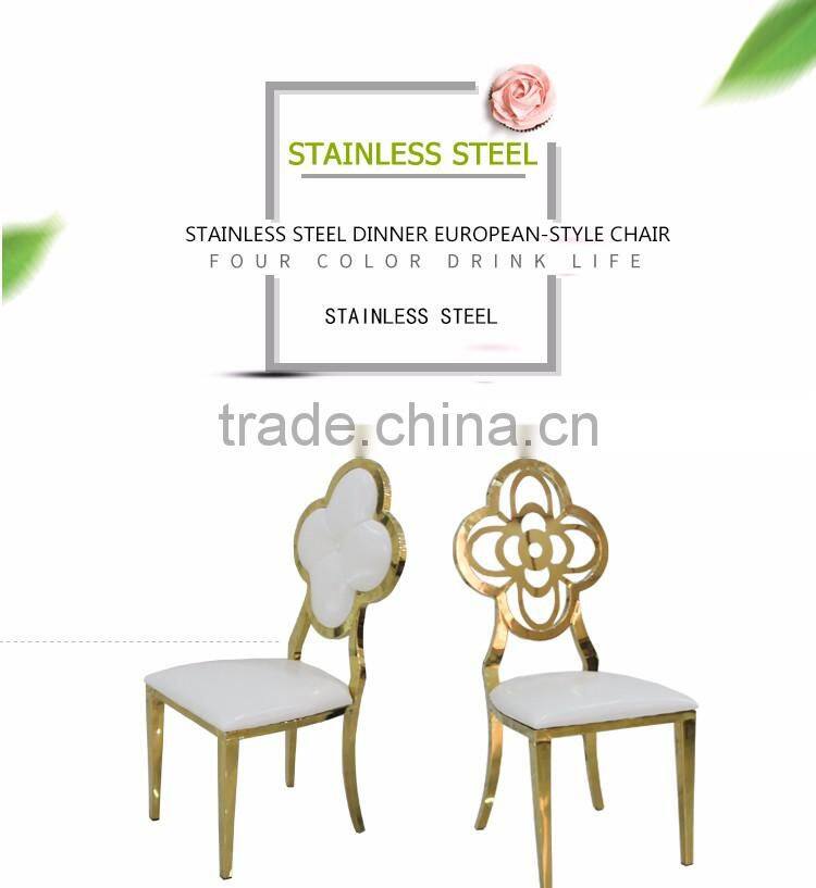Hot sale Golden wedding king throne chair with flower back