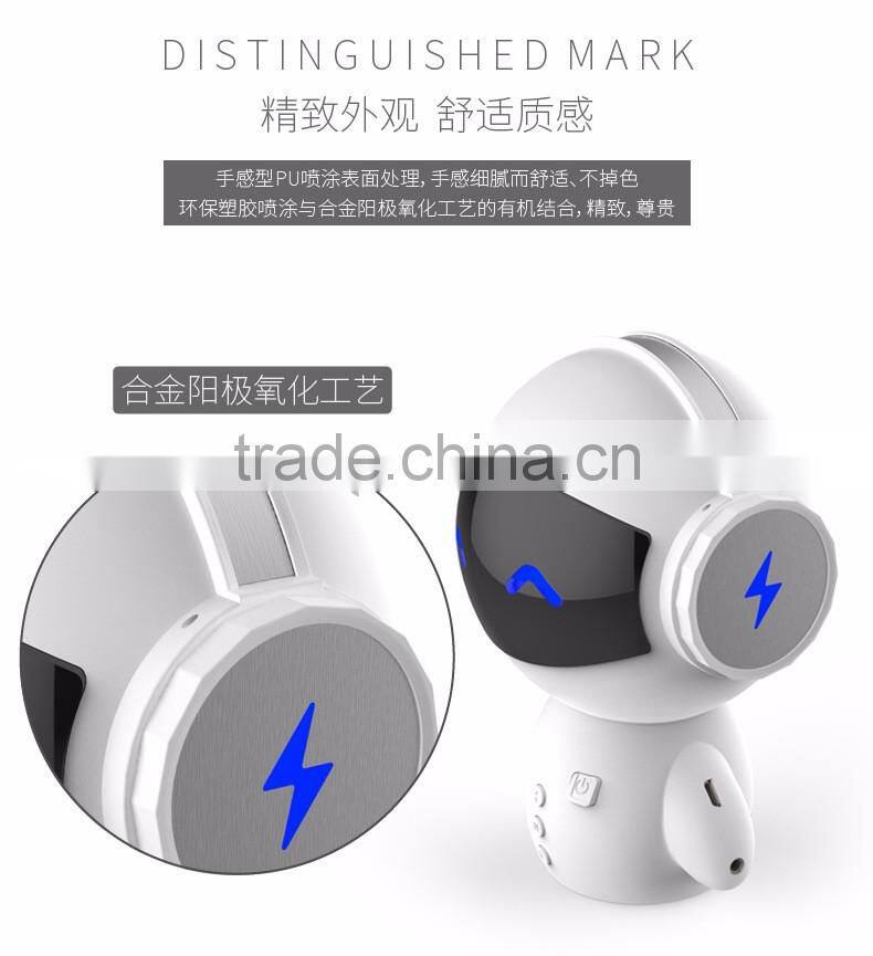 Intelligent mini Robot Bluetooth speaker with Power Bank for Computer