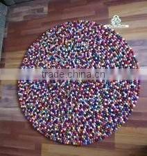 felt ball rug/wool felt balls