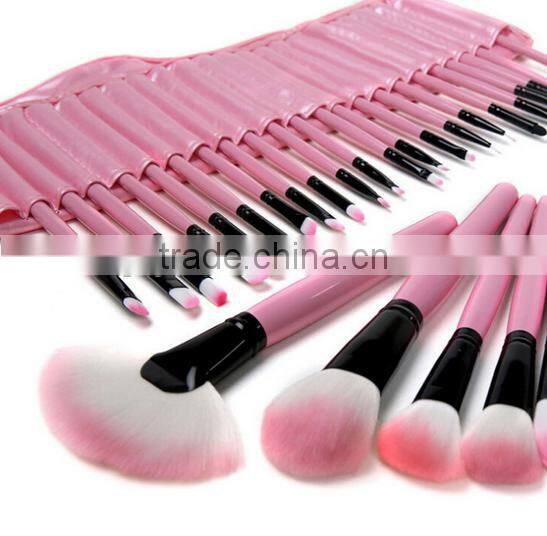 32pcs pink good quality best travel professional makeup brushes,best cosmetic brushes