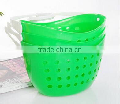 Wholesale Stock Colorful 360 Degree Rotatable Plastic Bathroom Kitchen Hanging Storage Baskets