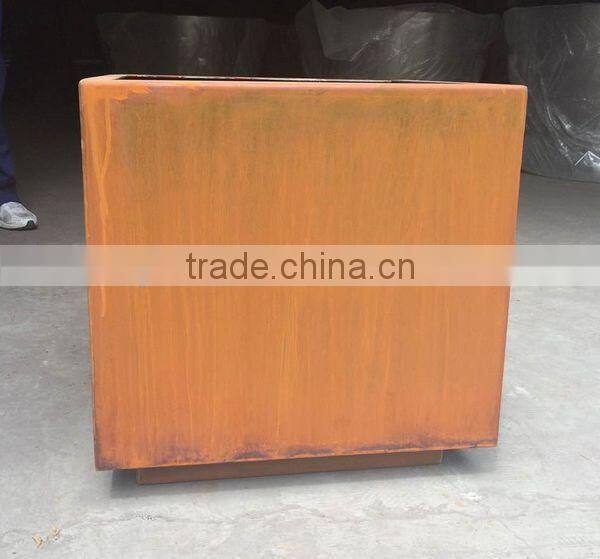 FO-9C39 Square Type Corten Steel planter for home decor