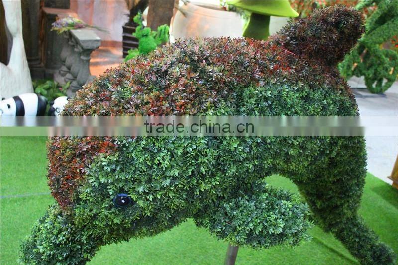 grass statue amusement park ornament garden decor dolphin grass sculpture