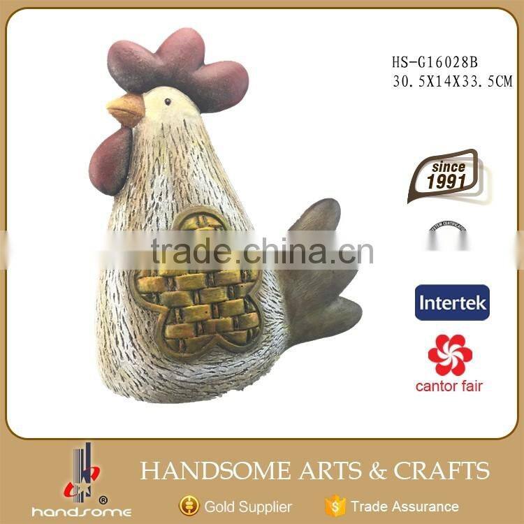 Decorative Rooster Porcelain Animal Figurines Garden Statues