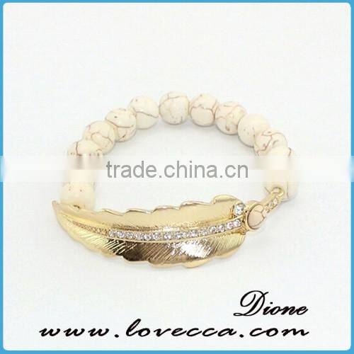 Guangzhou wholesale fashion jewelry synthetic turquoise gemstone stone bead bracelet
