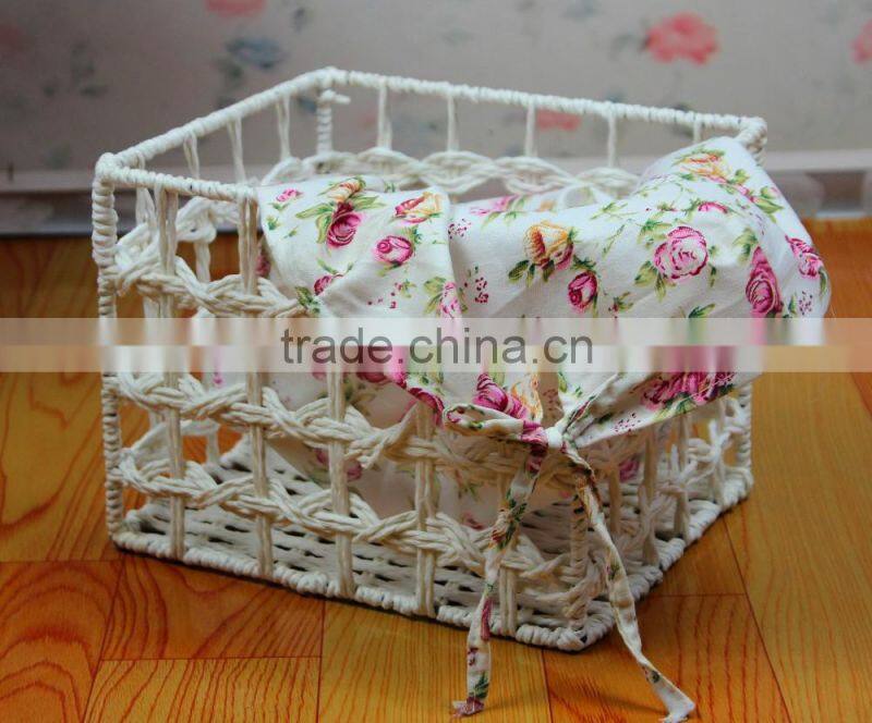 garden wicker or corn husks storage box