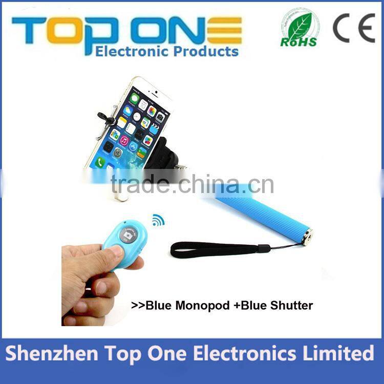 Universal wireless selfie stick with bluetooth for iPhone and Samsung etc