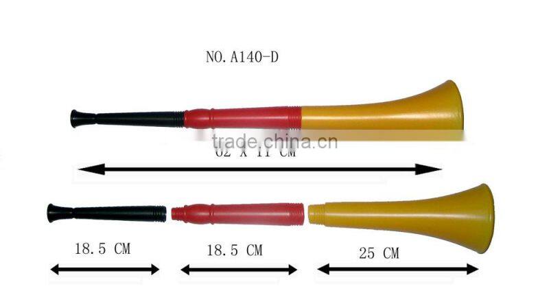 3 sections vuvuzela plastic cheerleading horn