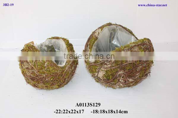 natural moss wreath with hole