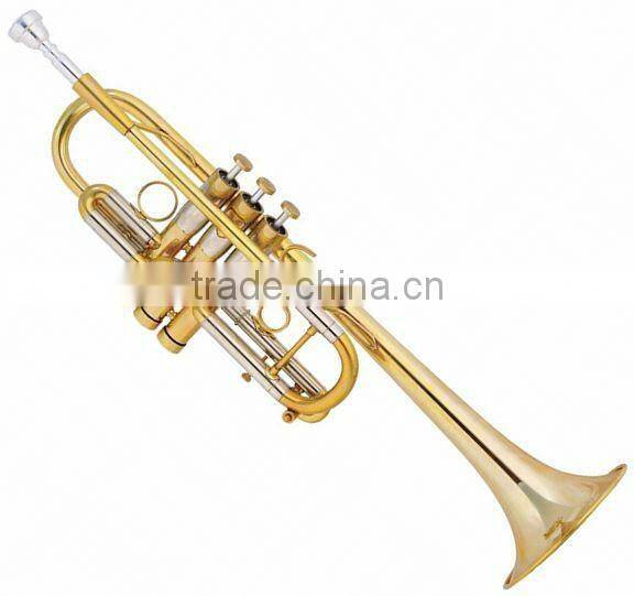 Professional high grade Bb key silver plated trumpet