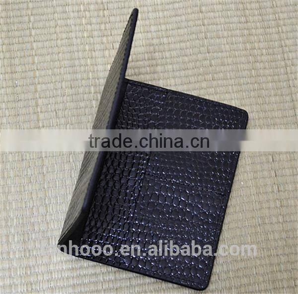 crocodile black leather passport hplder