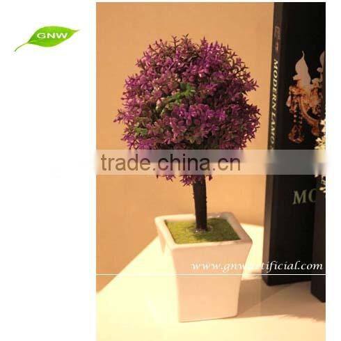 GNW GP004 Artificial Plastic Topiary Ball Plant Pots Wholesale for office table decoration