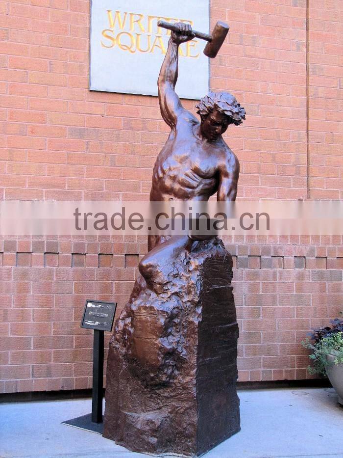 famous art metal craft self made man statue bronze sculpture for garden decoration