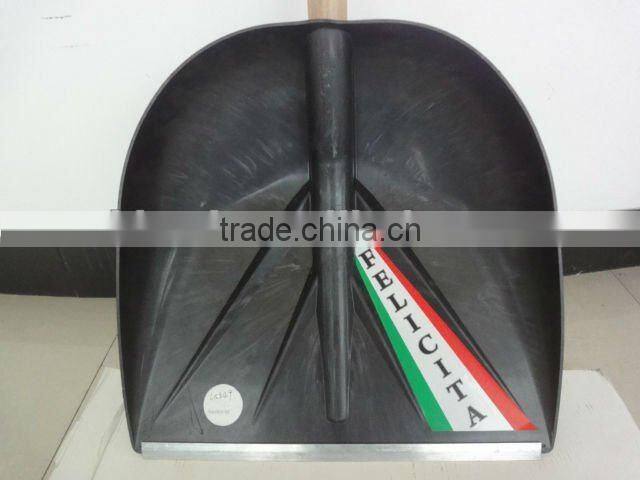 Durable plastic snow shovel with D grip