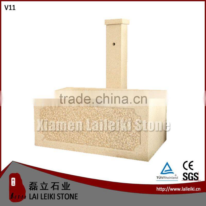 Natural Polished Granite Big Park Flower Pot