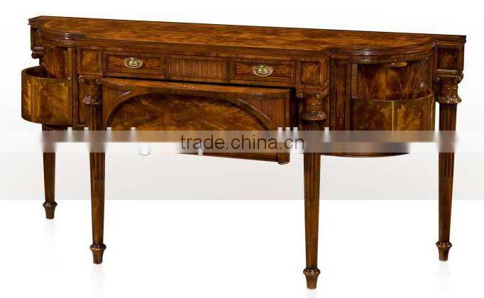 Aesthetic Classic English Designed Fine Handcarved Replica Solid Wood Veneer Console Table BF12-05274e