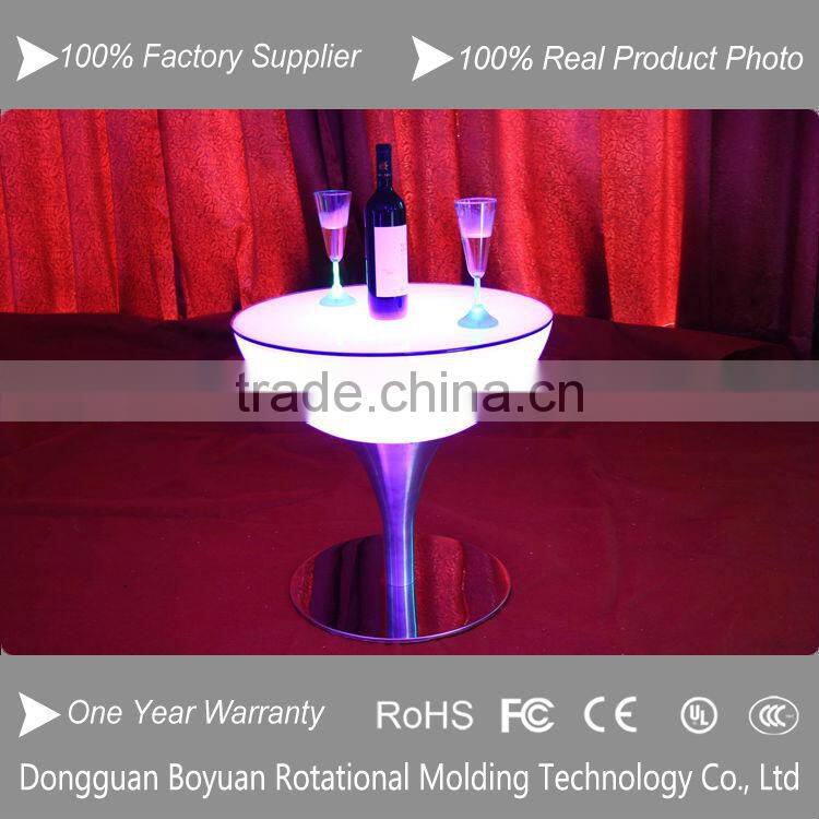 Dongguan commercial furniture event rental plastic led cocktail table