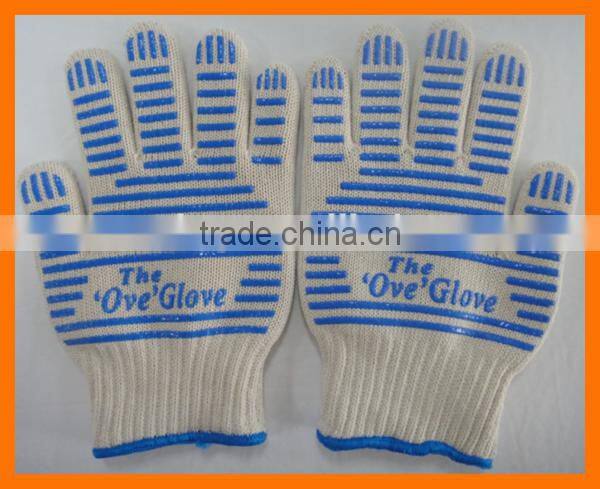 Custom Silicone Grip Heat and Cut Resistance Gloves for Kitchen Use