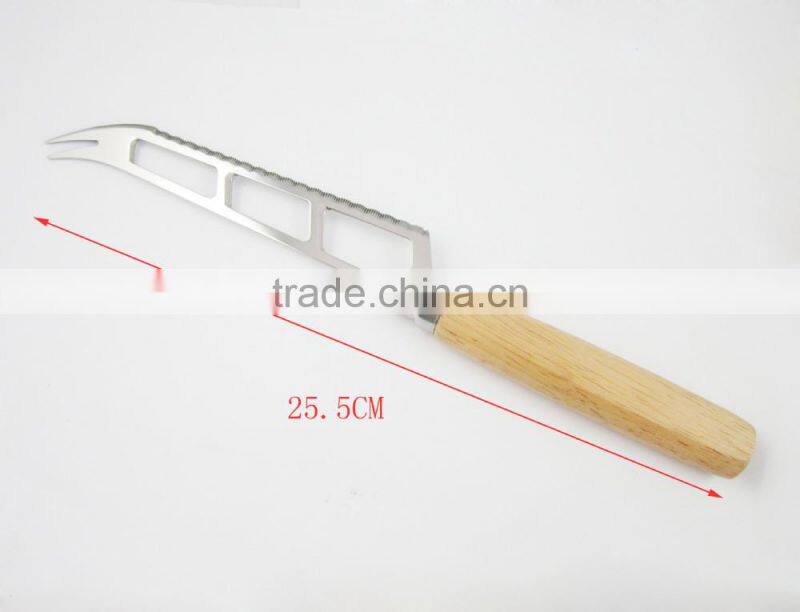 2015 Hot Selling Stainless Steel Cheese Knife With Wooden Handle