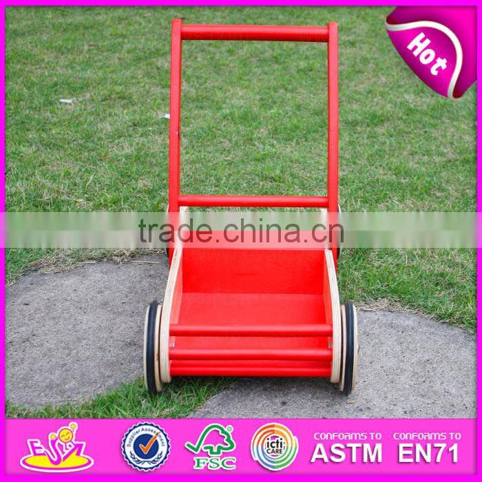 2015 Best seller wooden walker toy for kids,Fuuny play children wooden walker,Top quality wooden walking toy for baby W13C013