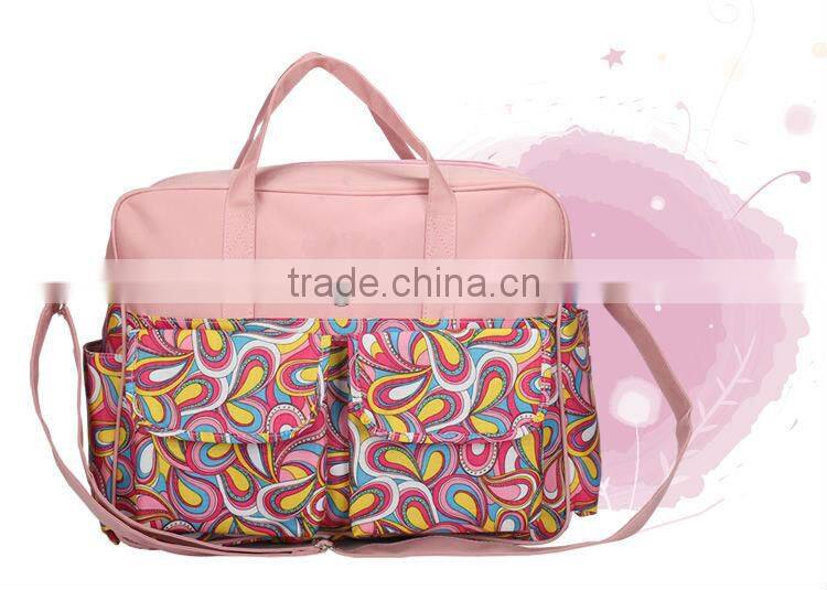 Printed Flower Colorful Diaper Bag