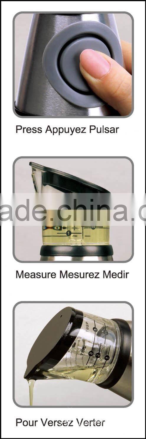 KITCHEN CREATIVE PRESS MEASURE OIL DISPENSER/GLASS OIL AND VINEGAR BOTTLE AS SEEN ON TV