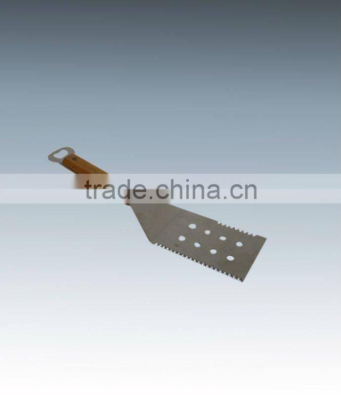 537-68 3-purpose BBQ Shovel With Wooden Handle