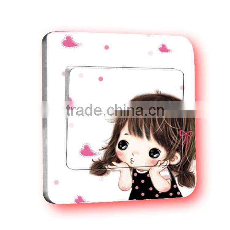 Fashion decorative wall sticker , waterproof bedroom switch stick