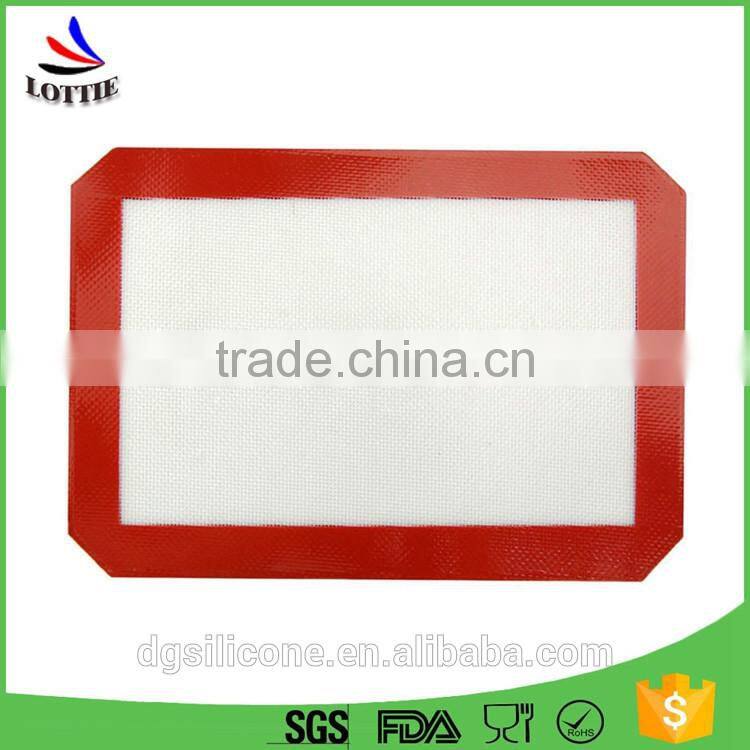 China manufacturer reusable food grade silicone non stick baking mat,anti-slip Silicone Baking Mat Set