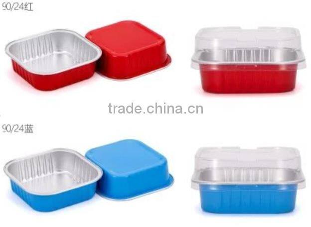 disposable and colored aluminium foil round trays and container