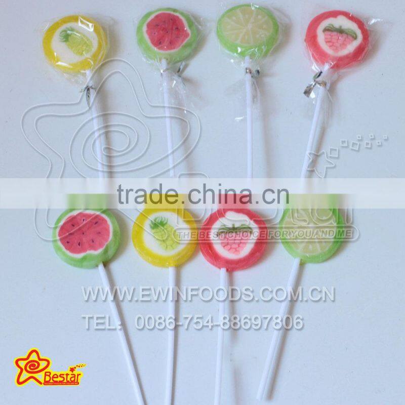 Flat Mix Fruit Lollipop/ Handmade lollipop