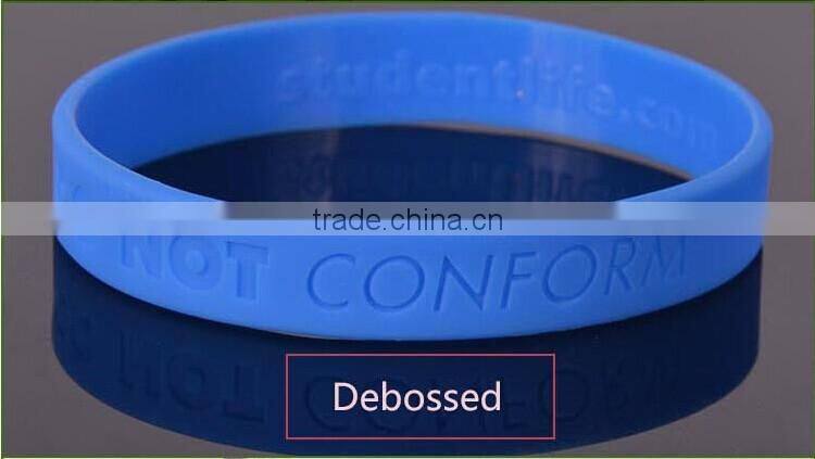 Wholesale Cheap Custom Silicone bracelet waterproof soft material silicone bracelet/wristband/bangle