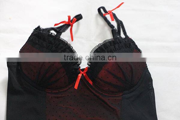 Butterfly knot girl nighty sexy night lingerie corset for ladies and girls