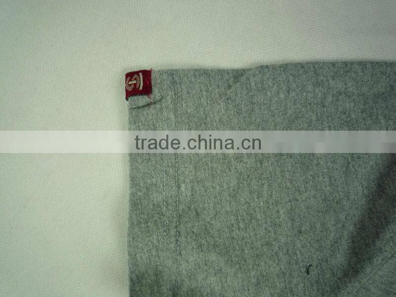 Mens snow wash with raw edge and dull embroidery design t-shirt