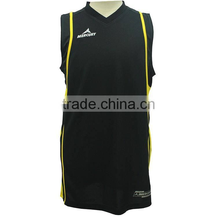 black selling basketball fabrics mesh jersey