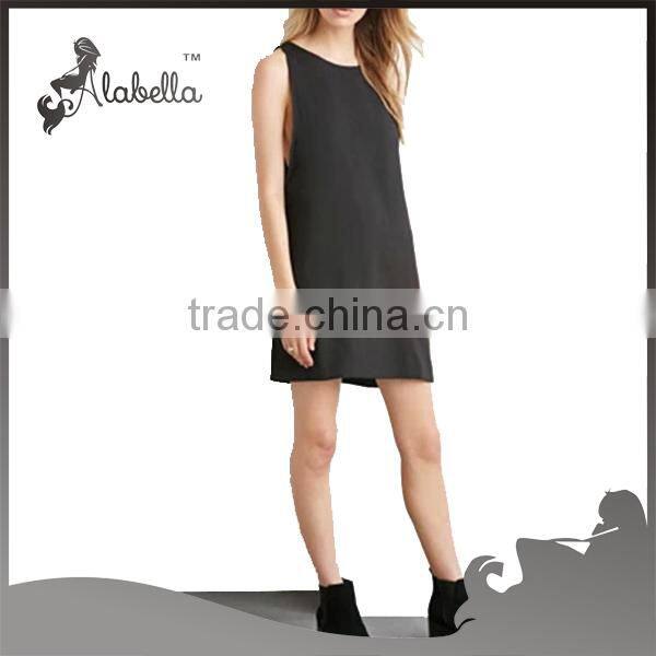 Mini dress with drop armhole size zipper for fitness wear