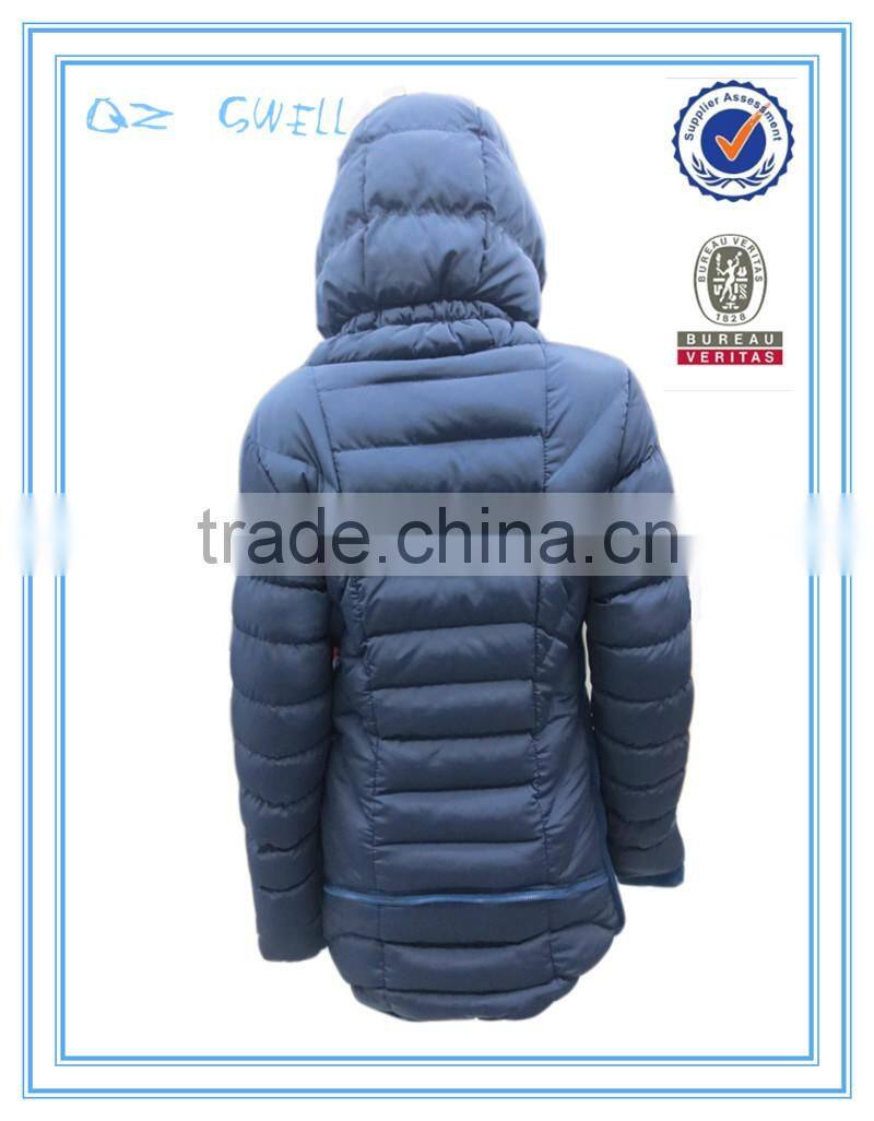 Fashion winter lady puffy jacket long padded coat