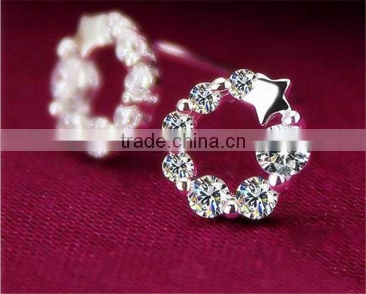 Fashion 925 Sterling Silver 2016 Latest Design Square Earring