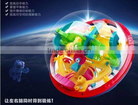 Hot 3D Space Traveller Intellect Ball Balance Maze Game Puzzle Toy 100 Barriers