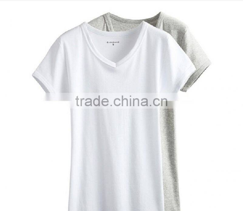 hot sale sexy women's v-neck t-shirt wholesale from ningbo, china