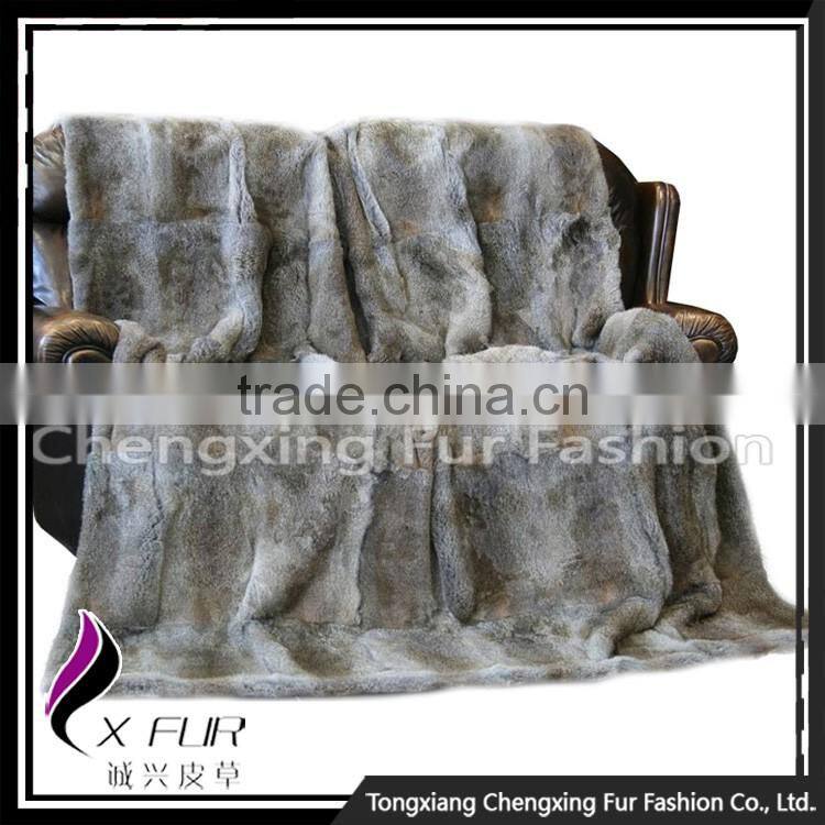 CX-D-08B Alibaba Express Hand Made Real Rabbit Fur Carpet