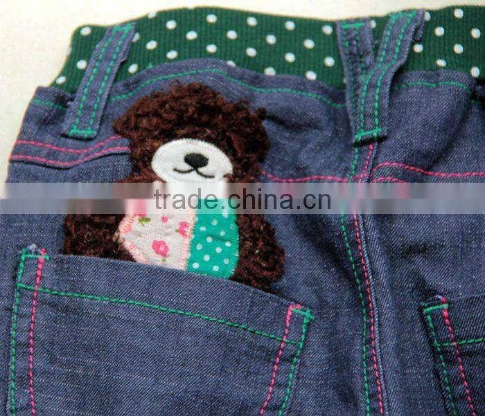 Hot-selling latest blue Cotton tight jeans for baby girls