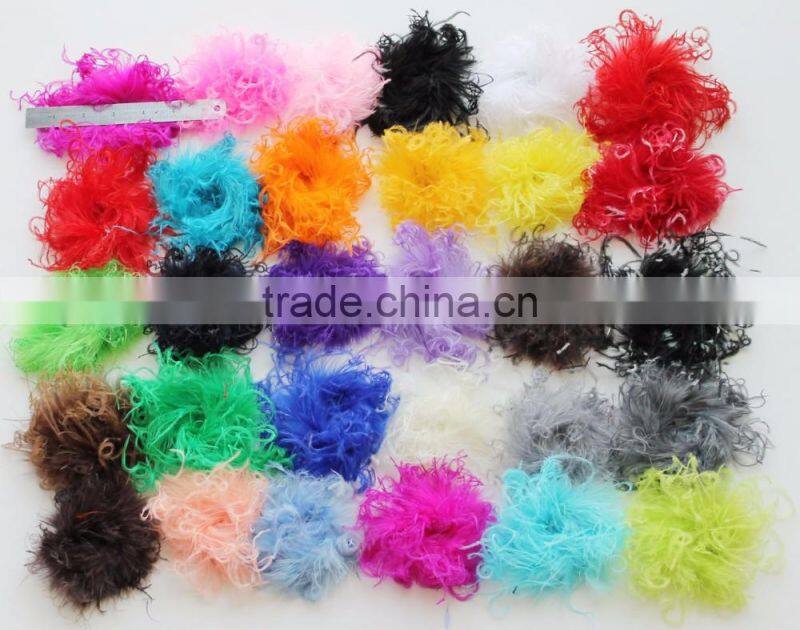 China wholesale multicolor hair accessories or clothes decotation curly ostrich feather