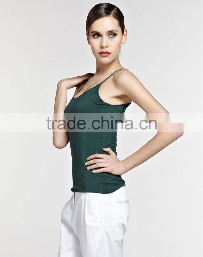 Soft breathable plain women singlets wholesale