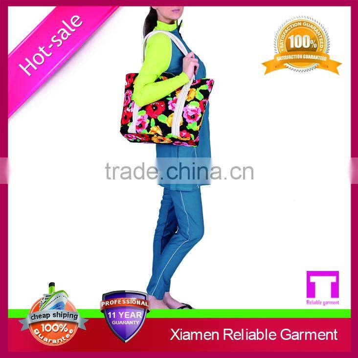 High waist islamic swimsuits muslim swimwear