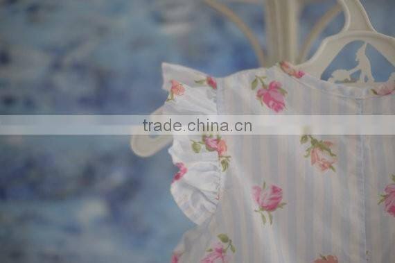 Latest designed ruffle vintage floral beautiful baby romper