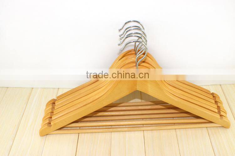 Lovely normal solid wooden hanger wood bottom pants hanger low-price wooden shirts hanger
