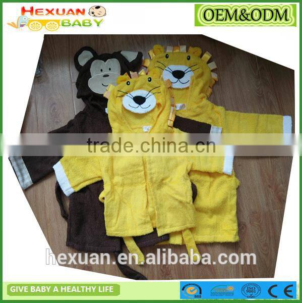 Hooded Animal Bathrobe Cartoon Baby Towel Character 02